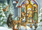 Nativity Scene, Animals at Church Window 05403