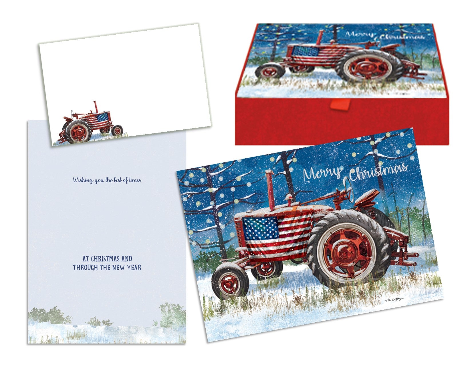 Patriotic Tractor- Glitter Keepsake #87163 – Lux Press